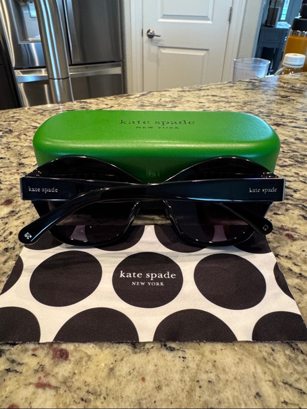 kate spade Aglaia/S Black Cat-Eye Sunglasses - Picture 4 of 5